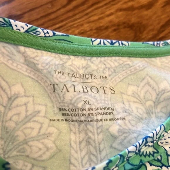 Talbot’s Green and Blue Short Sleeve Tshirt - Picture 3 of 6